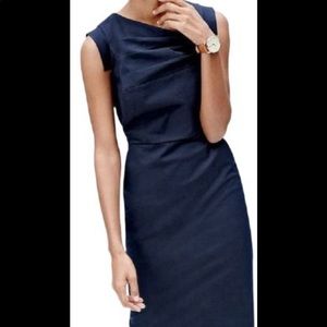 J. Crew Black Midi Work Dress